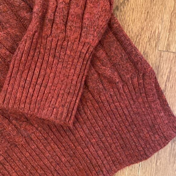 NWT St. Johns Bay size, large collared sweater, burgundy, extremely soft - Picture 3 of 10